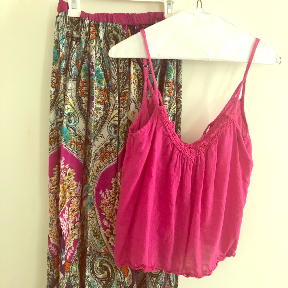 Boho cami and maxi skirt